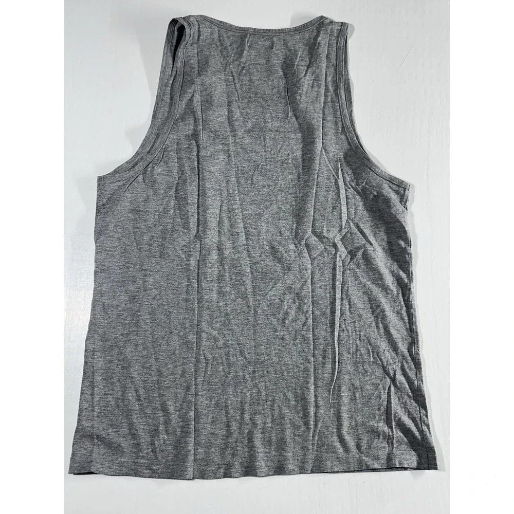 ZARA MAN Gray Graphic Tank Top L Cityscape Print Sleeveless Streetwear - Picture 6 of 6